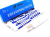 Sterile Disposable Scalpels - 10 Pack
