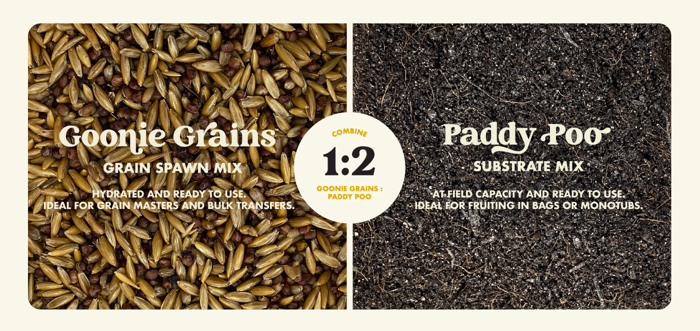 Pacific Substrates - Paddy Poo™ x Goonie Grains™ Substrate & Grain Spawn - Mixed Case